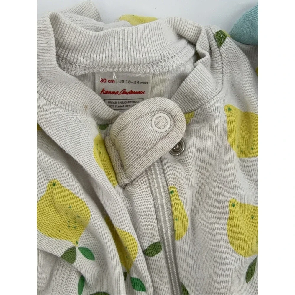 Hanna Andersson Zipper Pajamas Organic Cotton One Piece 18-24M 3T Unisex Baby